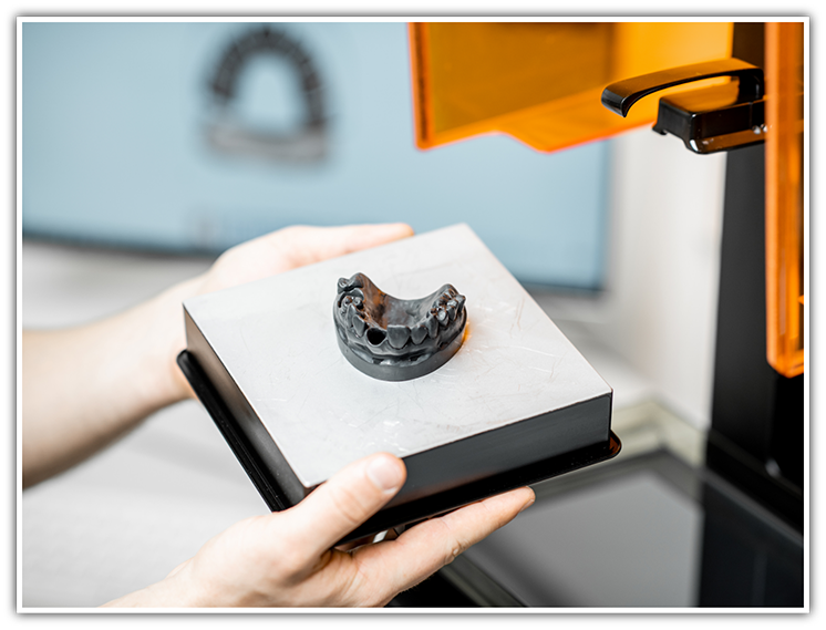 3D printed impression of teeth