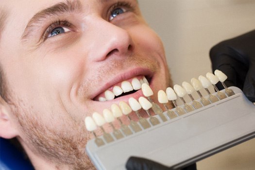 A man getting cosmetic dentistry near Westlake