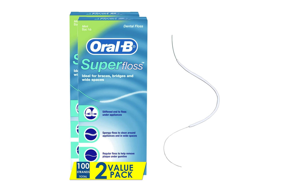 Piece of Oral-B Super Floss