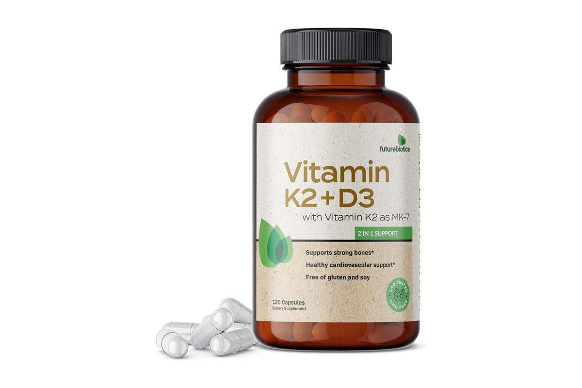 Bottle of Vitamin K2 + D3