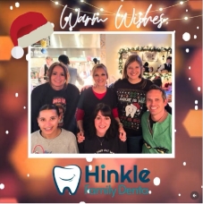 Holiday picture with dental team members