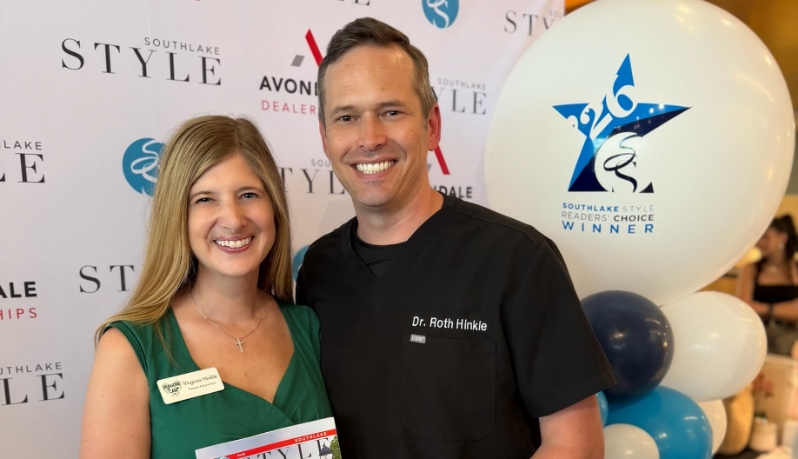 Doctor Hinkle with his wife at a Southlake Style event